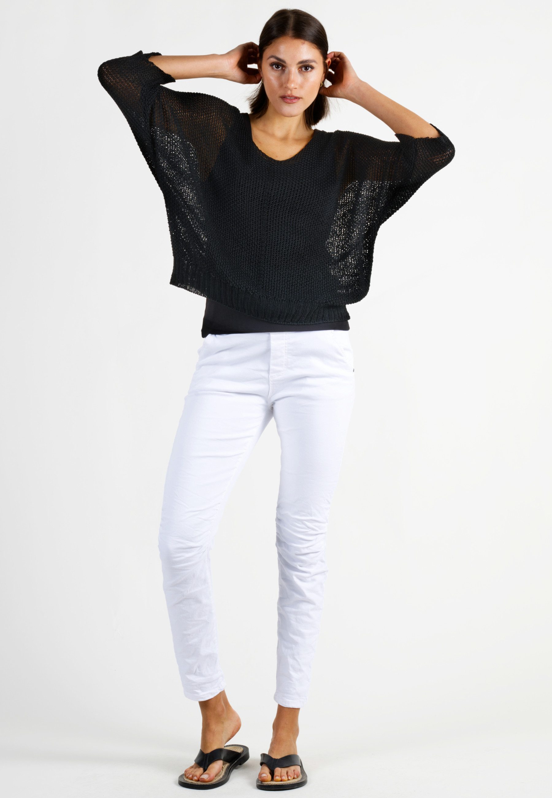 Andijamo-Fashion Strickpullover AIRY KNIT Grobstrick