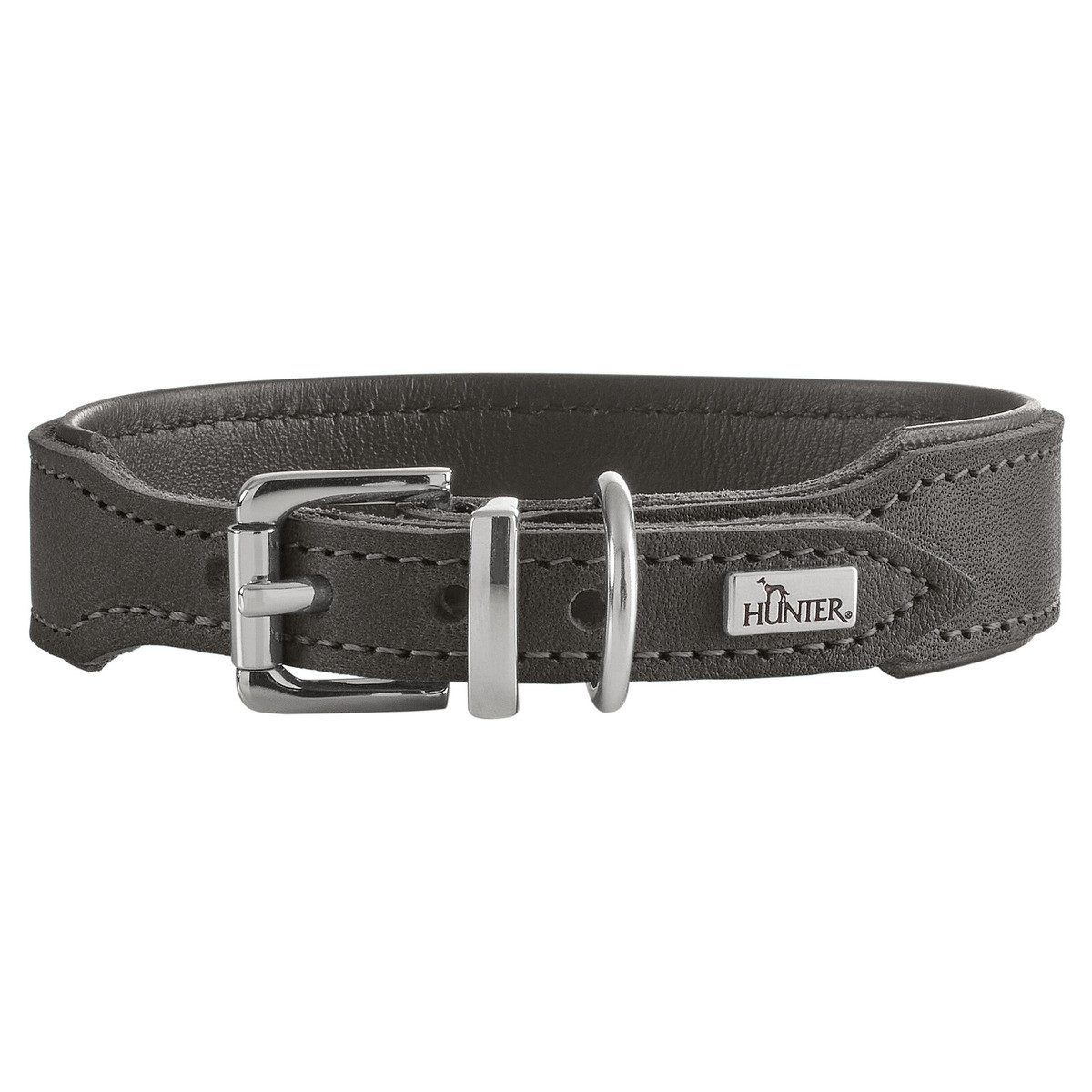 Hunter Tierbedarf Hunde-Halsband Halsband Malta steingrau/schwarz