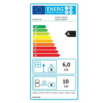 Prity Kaminofen Kaminofen, Holzofen Wasserführend Prity S1 W10, Leistung 13kW, 13,00 kW