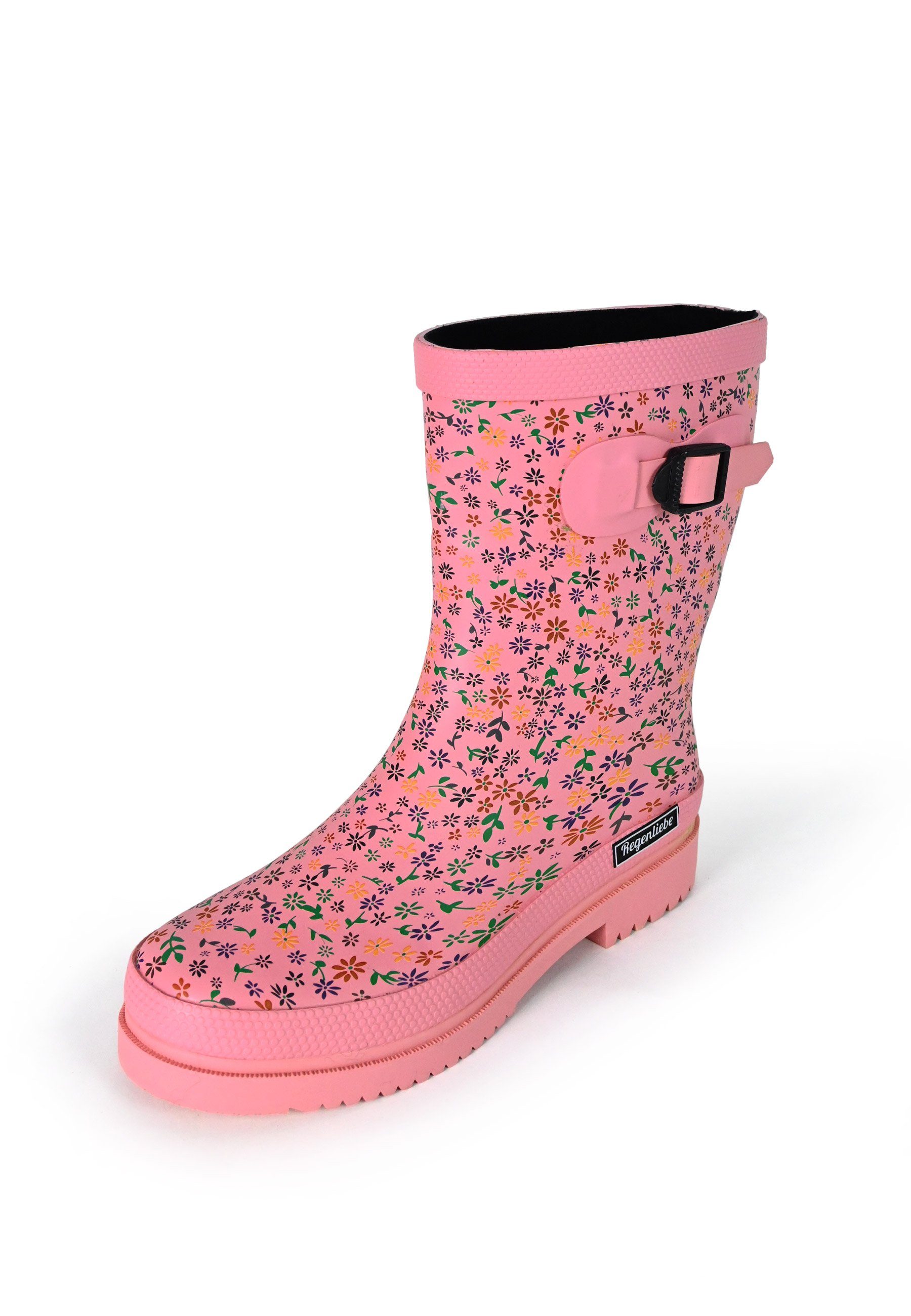 Regenliebe Flowers Gummistiefel Halbschaft Stiefel mit kleinen Blümchen