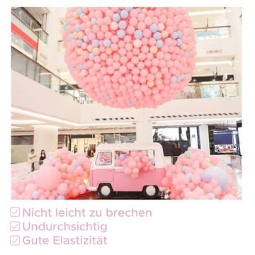 Daisred Luftballon 100 Stück Macarons Gemischte Bunt Luftballons für Hochzeit Geburtstag, Partydekoration