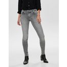 ONLY Skinny-fit-Jeans ONLBLUSH MID SK ANK RW REA0918 NOOS mit ausgefranstem Saum