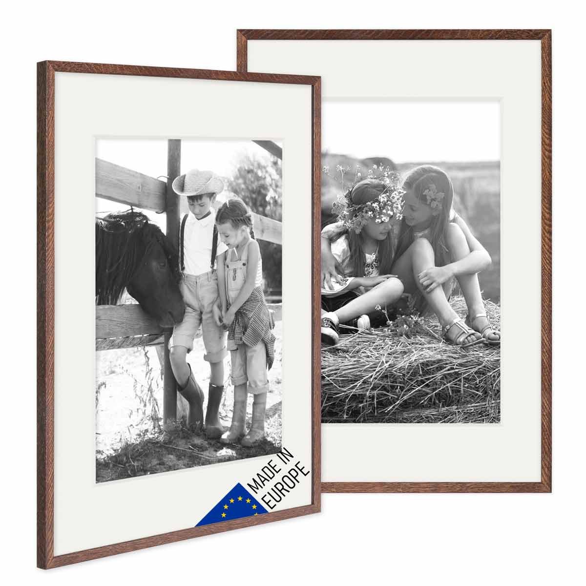 PHOTOLINI Bilderrahmen 2er Set Echtholz mit günstig online kaufen