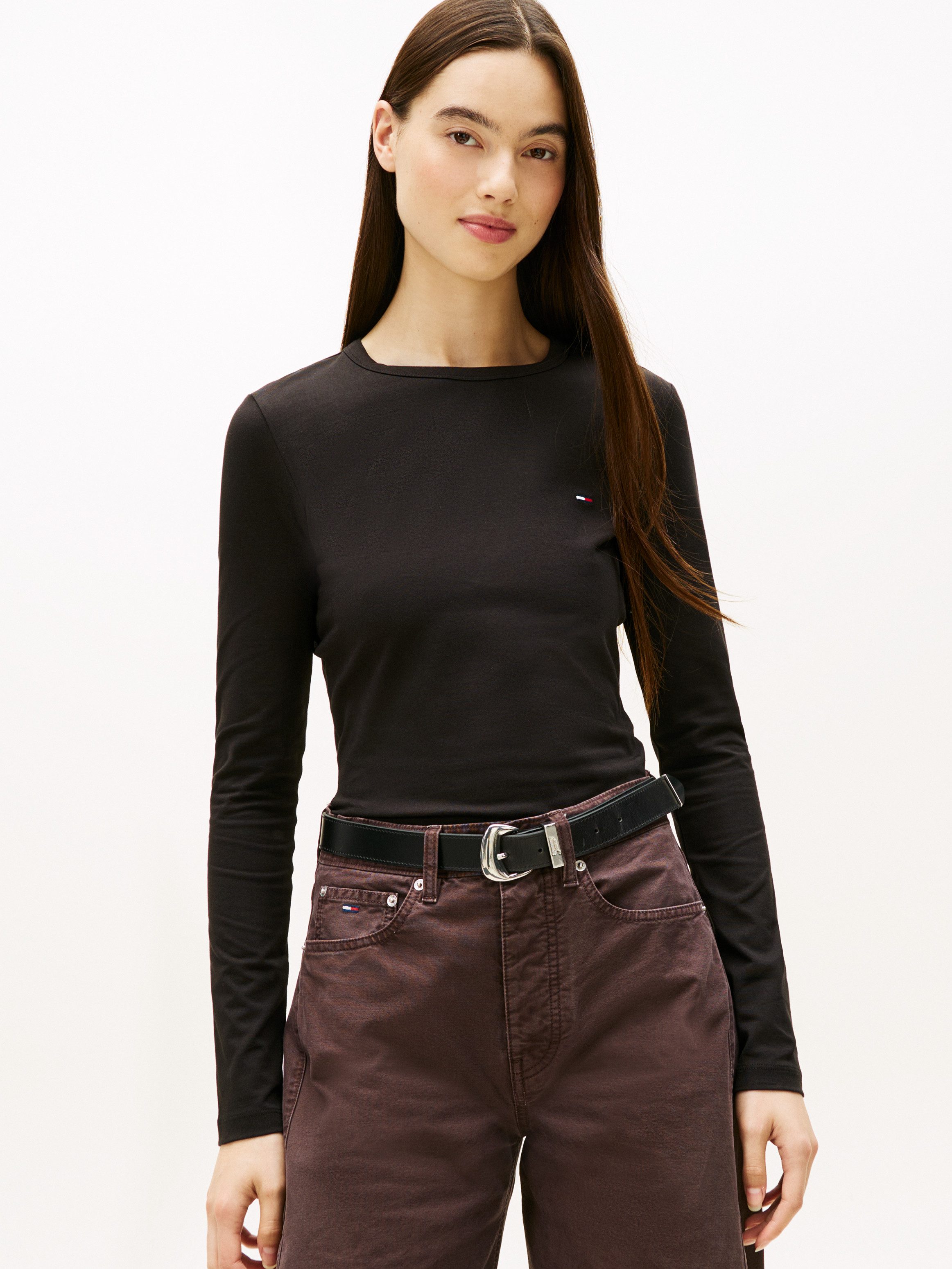 Tommy Jeans Langarmshirt TJW SLIM JERSEY LS TEE