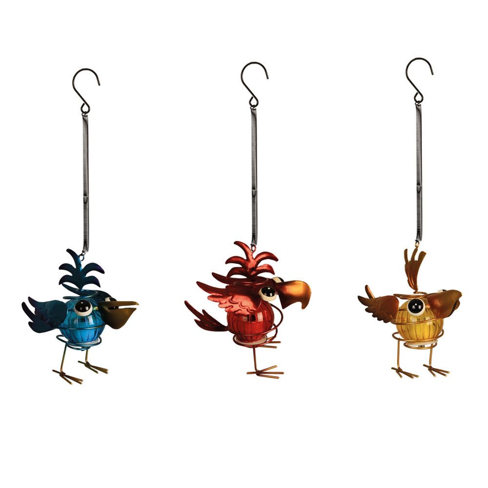 Luxform Gartenleuchte Luxform Solar Bird Hang Set 3 Vögel LED Hängeleuchte, Soft, 3 Vögel in einem Set