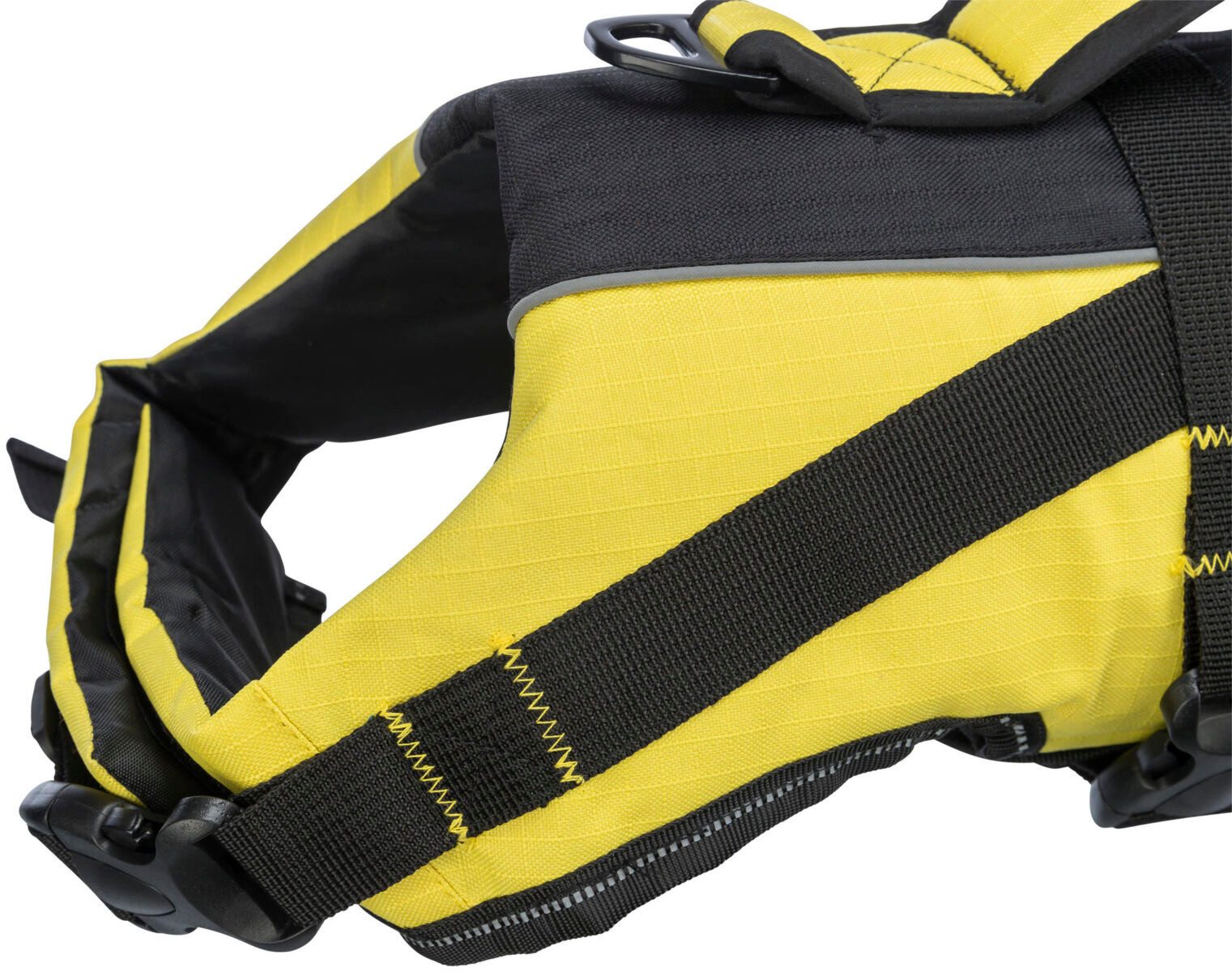 TRIXIE Rettungsweste Schwimmweste für Hunde mit Reflektorstreifen und Bergegriff - gelb/sch