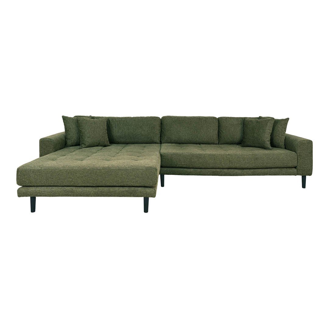 ebuy24 Sofa Lido Sofa Chaiselongsofa links gewendet 4 Kissen g, 1 Teile