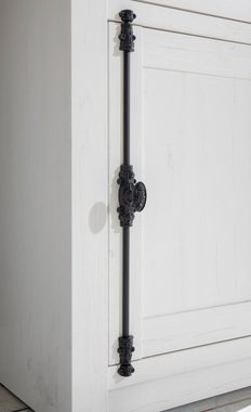 Furn.Design Garderoben-Set Hooge, (Garderobe in Pinie weiß Landhaus, Set 3-teilig, Breite ca. 220 cm), mit variabler Inneneinteilung