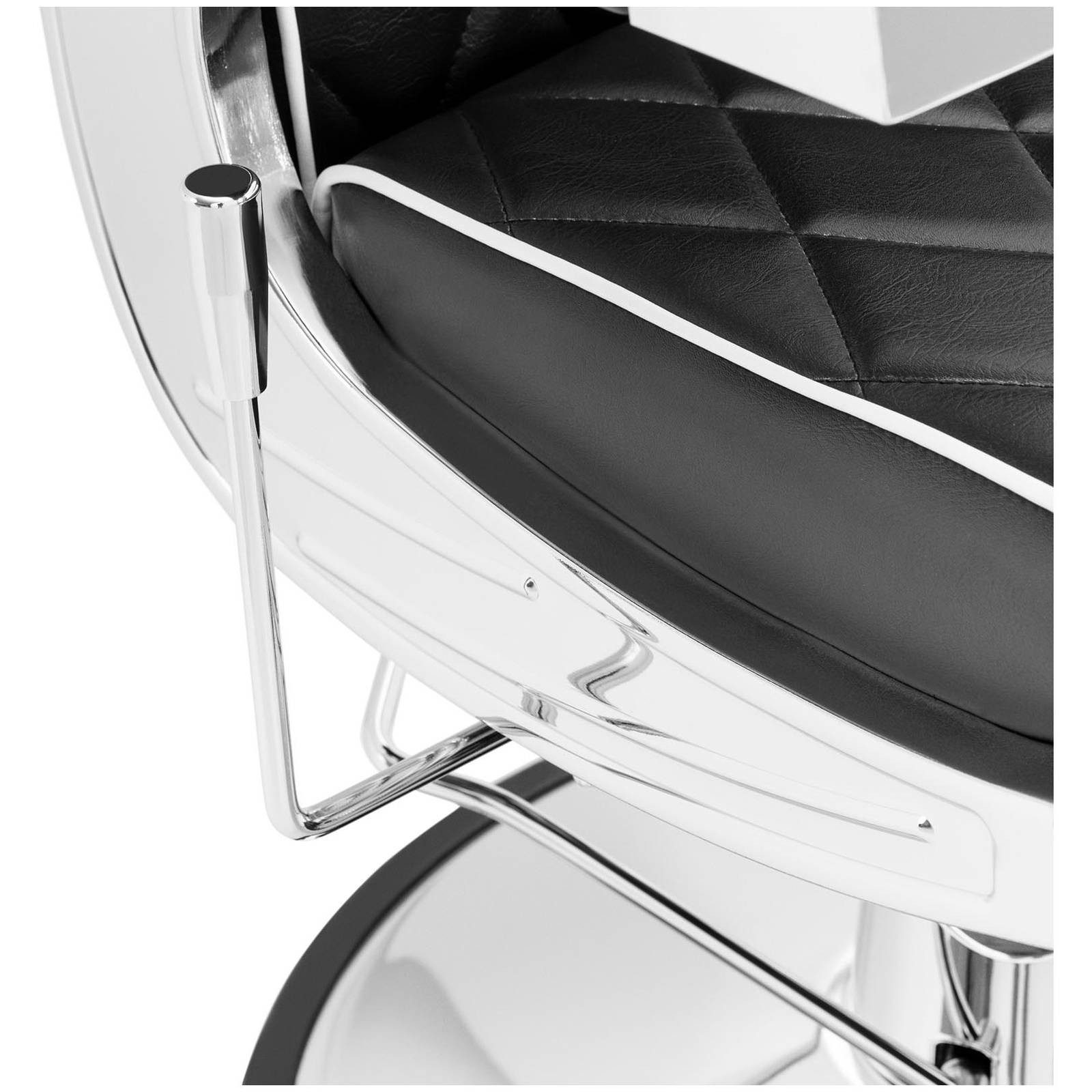 Physa Armlehnstuhl Friseurstuhl Friseursessel Kopf- und Fußstütze 58-71 cm 150 kg neigbar, Schwarz – Bild 4 von 5