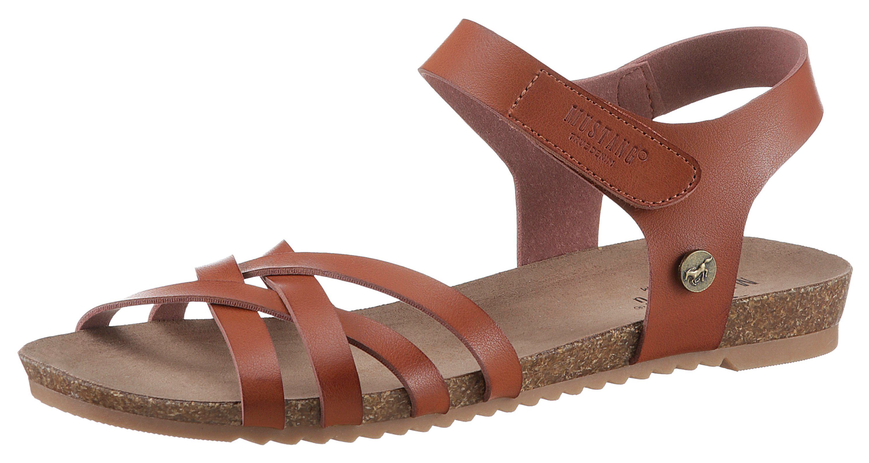 Mustang Shoes Riemchensandale, Sommerschuh, Sandalette, Klettschuh, günstig online kaufen