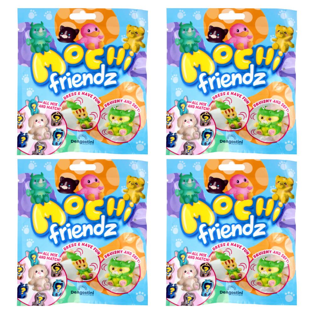 DeAgostini Spielfigur DeAgostini Mochi Friendz Sammelfiguren mit Wendekostüm -, 4 Tüten