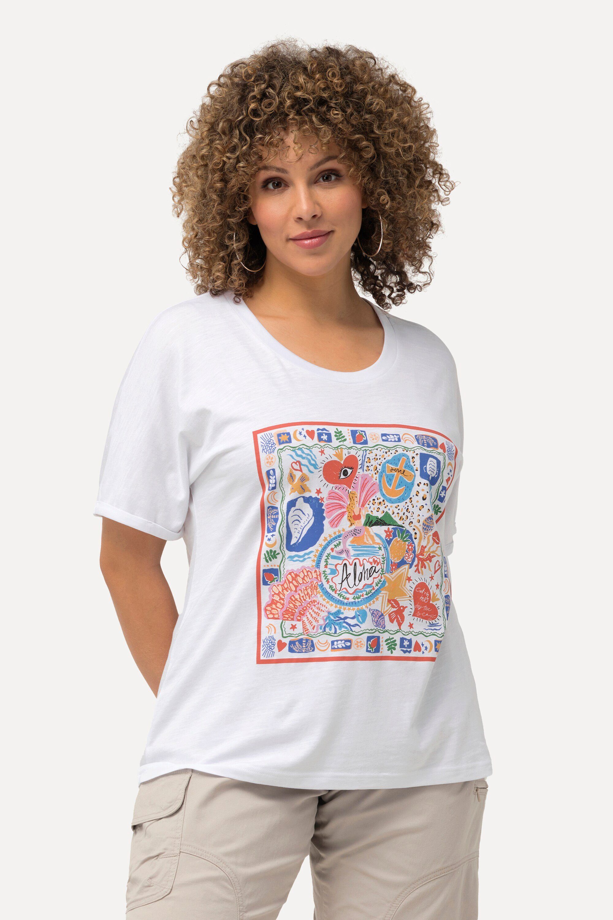 Ulla Popken T-Shirt T-Shirt Herz Oversized günstig online kaufen
