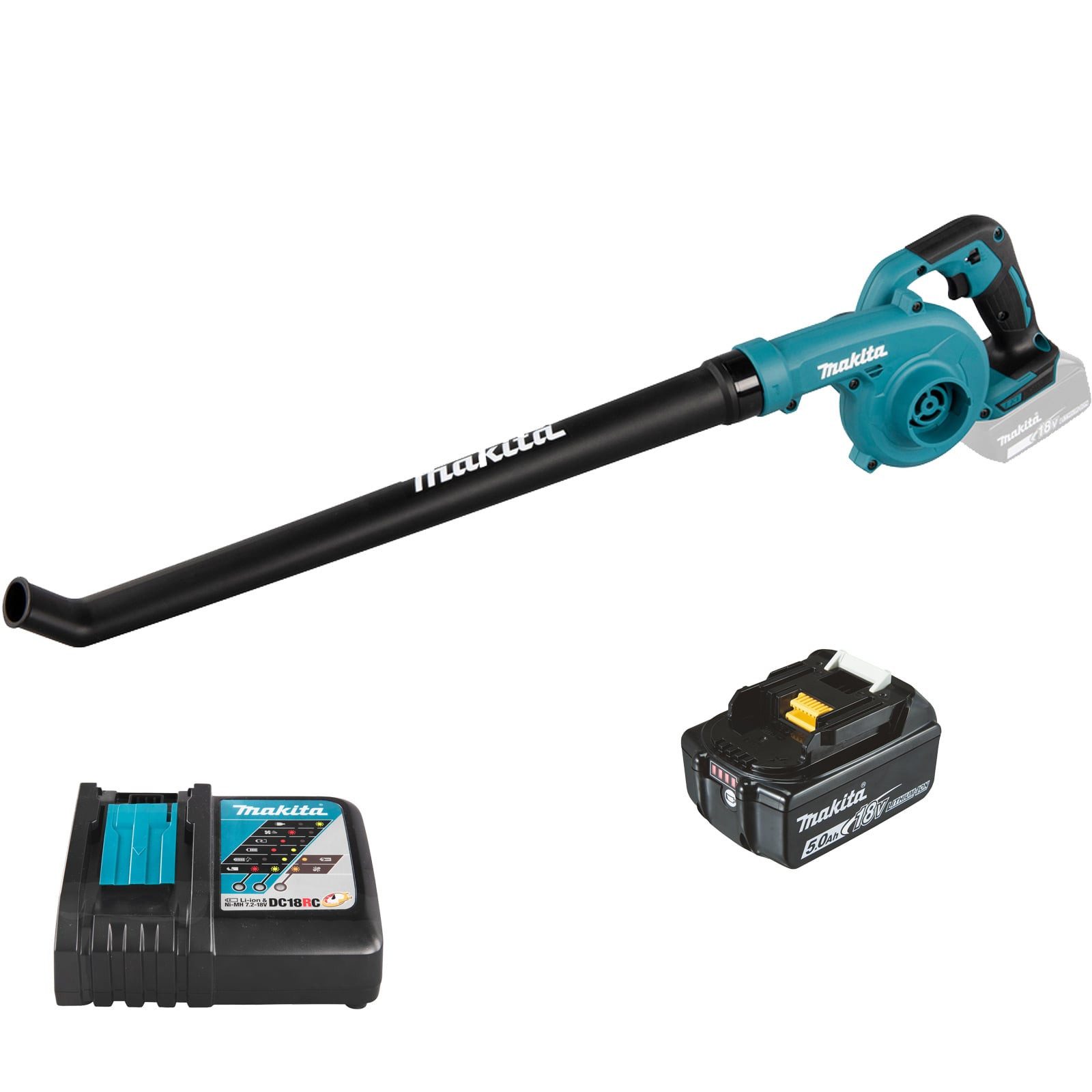 Makita Akku-Laubbläser Makita DUB186RT Akku-Laubbläser 18 V / 1x 5,0 Ah Akku + Ladegerät