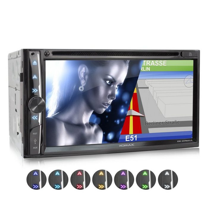 XOMAX XOMAX XM-2DN6914 2DIN Navi Autoradio mit GPS DVD CD SD USB und BLUETOOTH Autoradio
