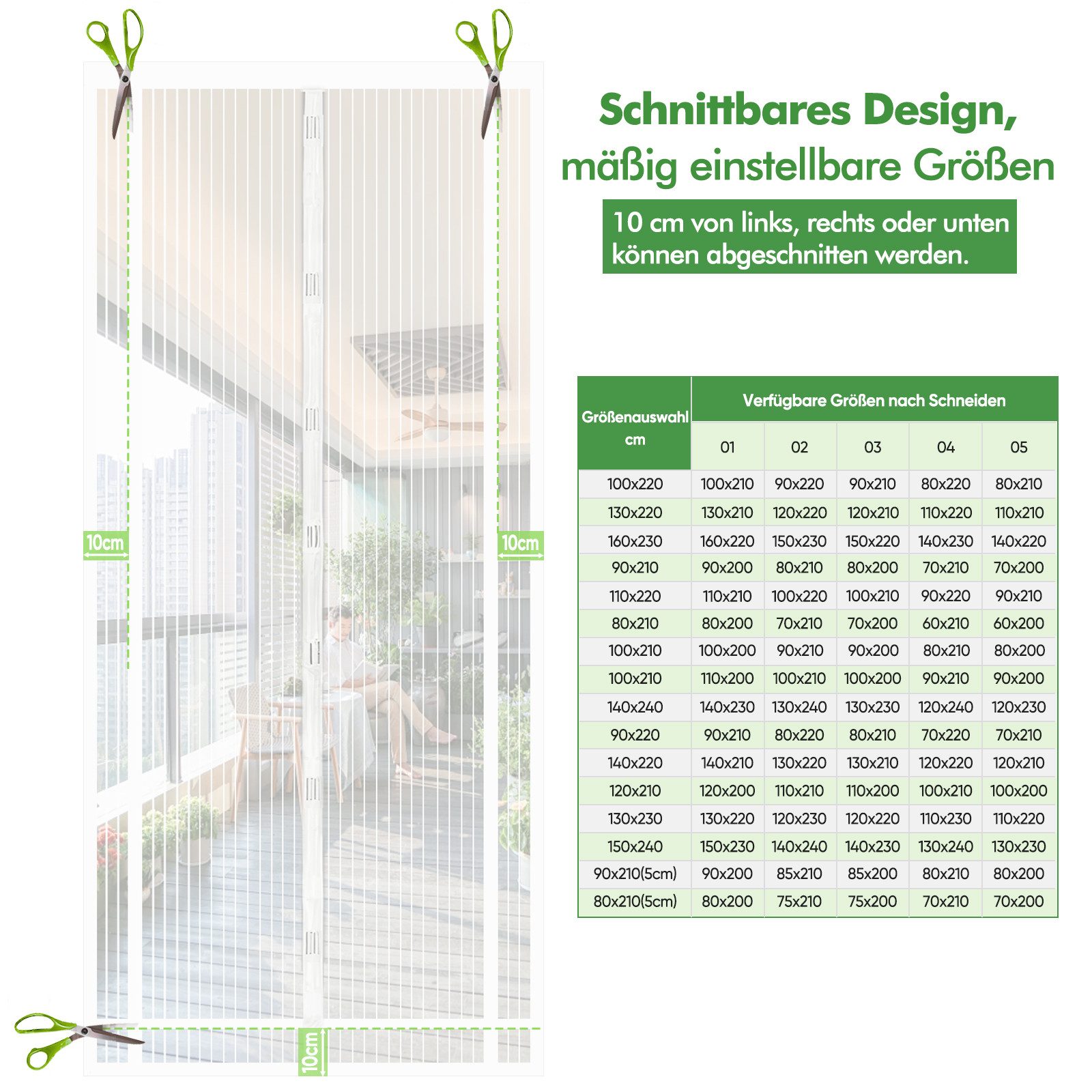 Sekey Insektenschutz-Tür Magnetisches Insektenschutznetz für Türen, zuschne günstig online kaufen