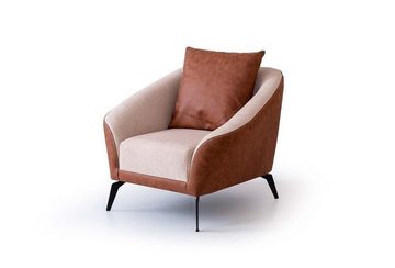 JVmoebel Sessel Luxuriöser Leder Sessel Moderner 1-Sitzer Lehnsessel Wohnzimmer (1-St., 1x Sessel), Made in Europa