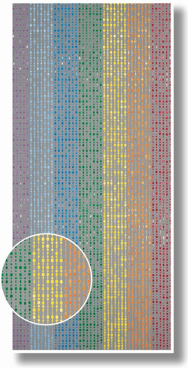 CONACORD Perlenvorhang Decona Colorado Perlenvorhang bunt, Ösen, halbtransparent, 90 x 200 cm, Kunststoff - hohe Strangdichte