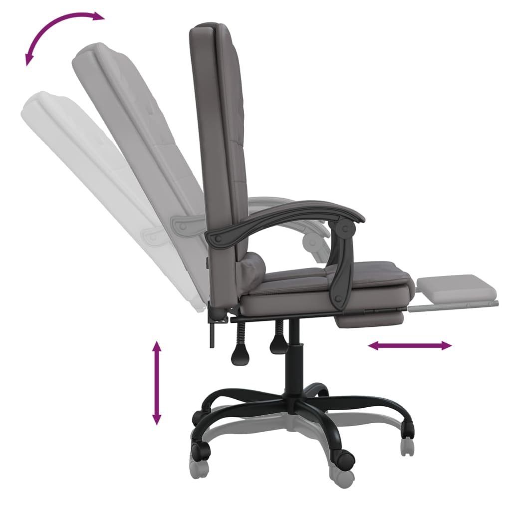 vidaXL Bürostuhl Bürostuhl mit Massagefunktion Kunstleder | (1 Grau Grau Grau St)