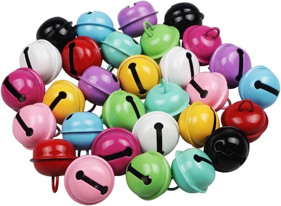 FELIXLEO Tortenglocke 30 Stück Glöckchen,Kleine Glöckchen zum Basteln,Bunt Kleine Glöckchen,(1-tlg)