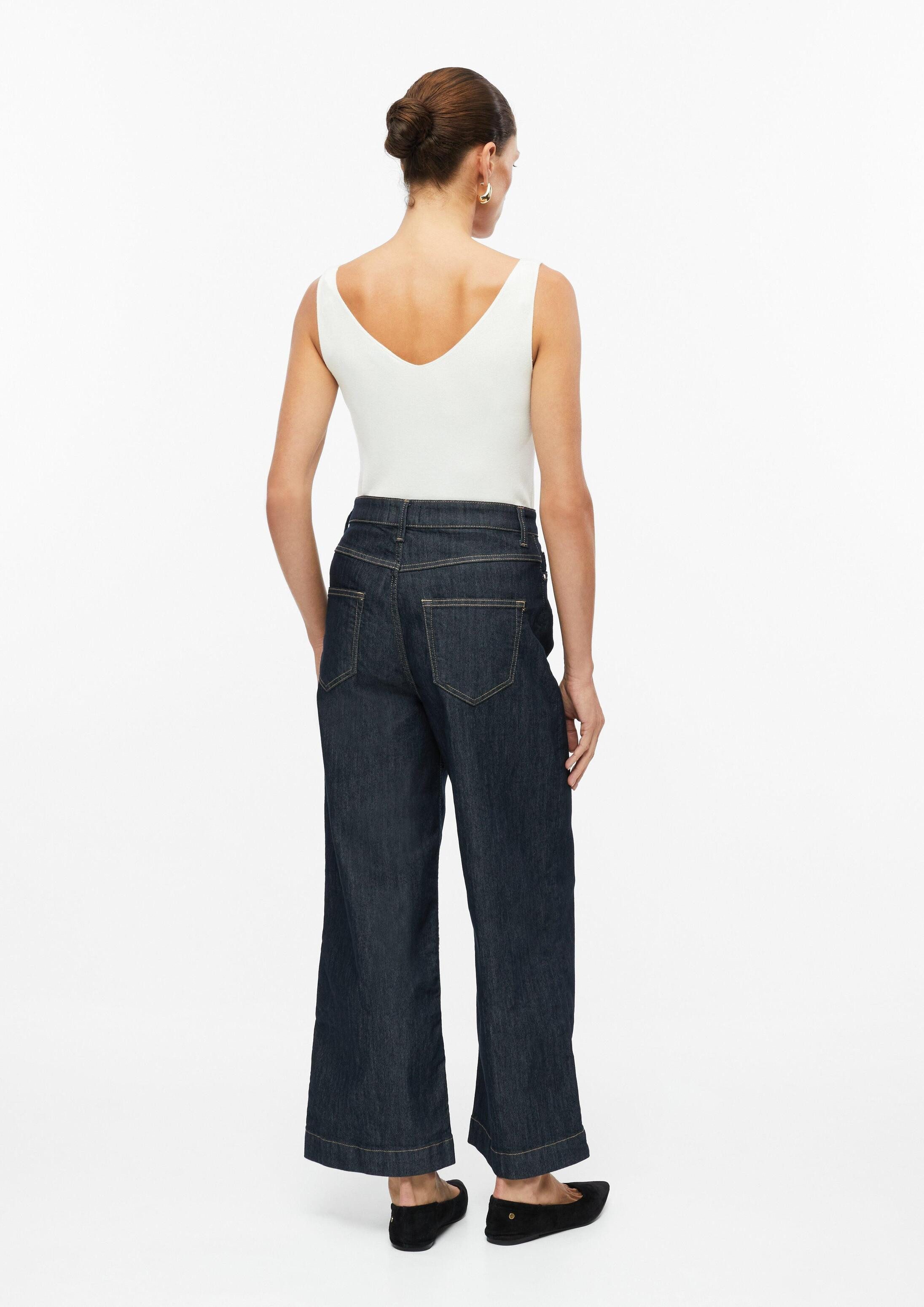 s.Oliver Weite Jeans Jeans-Hose SURI Cropped-Jeans Suri / Regular Fit / High Rise / Wide Leg