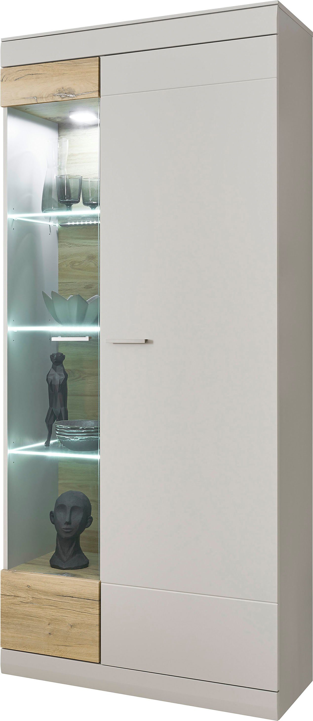 INOSIGN Vitrine SCARA Softclose-Funktion cm, Dekor, mit Breite Applikation Zinneiche 90 mit