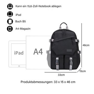 TAN.TOMI Freizeitrucksack Rucksack für Outdoor, Uni oder Arbeit, mit Laptopfach