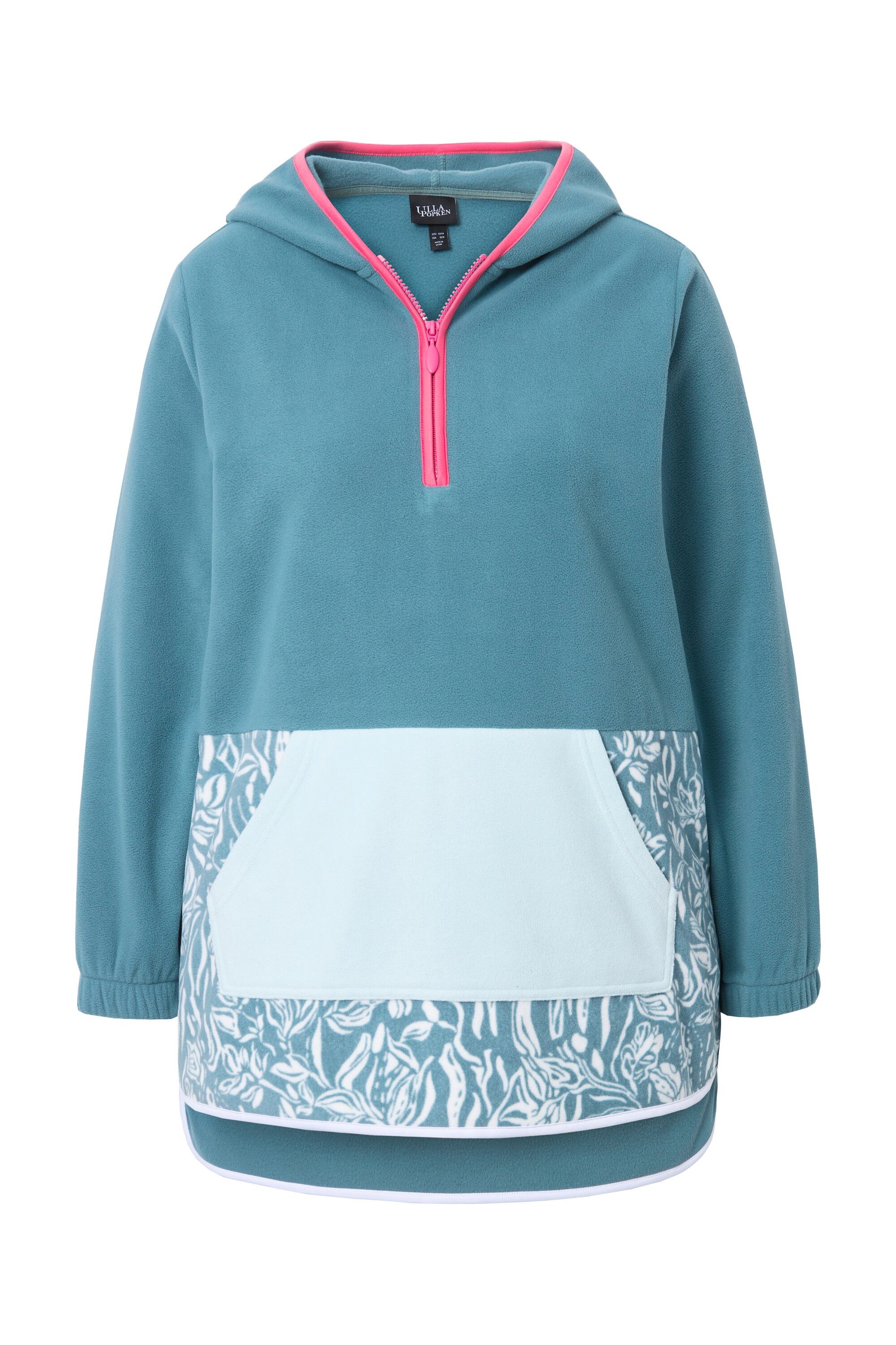 Ulla Popken Sweatshirt Fleece-Hoodie Kängurutasche Kapuze günstig online kaufen