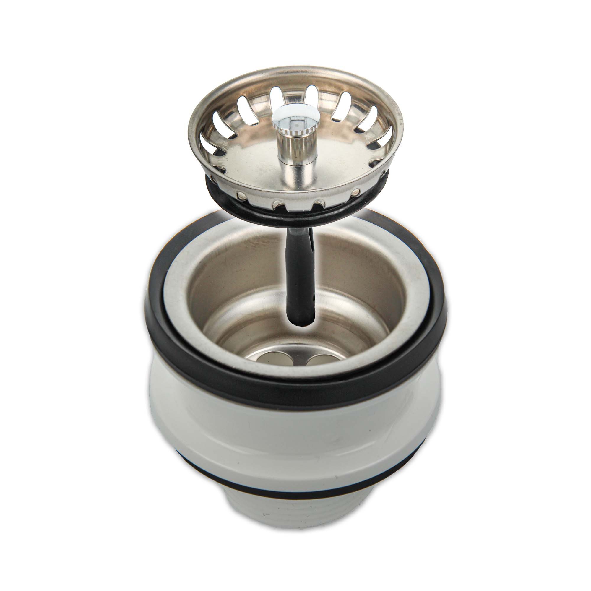 Siphon Spülen-Siebkorbventil Ø 70 mm (1 1/2 Zoll) x Abgang unten 1 1/2 Zoll