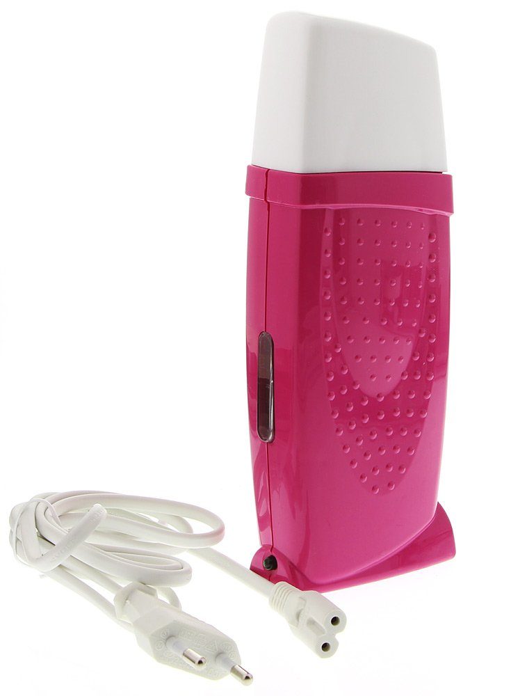 Kosmetex Körperrasierer Kosmetex 100 Set Honig Pink, Warmwachspatronen Vliesstreife in 6x Roll Gerät Kit, On, Waxing Waxing