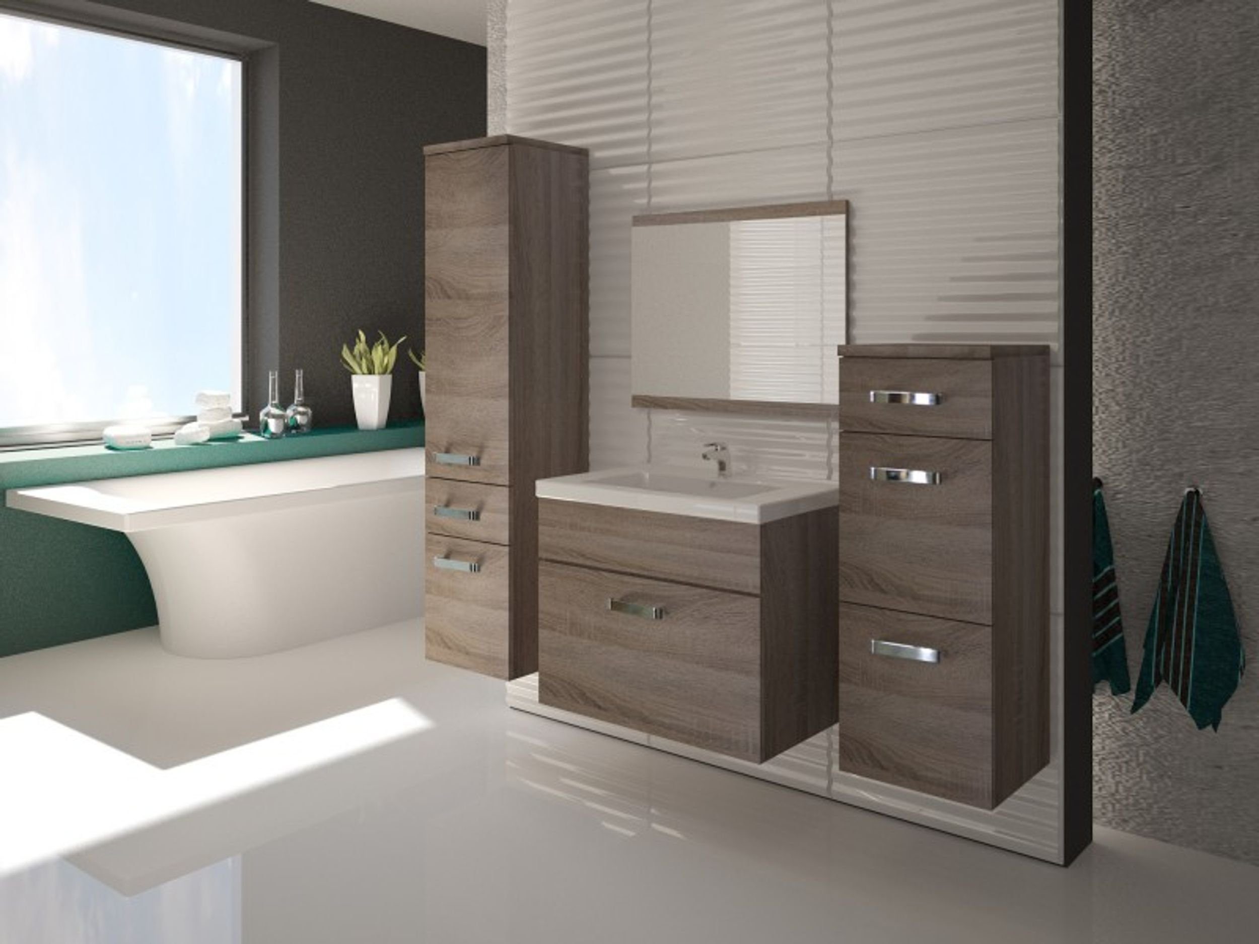 Küchen-Preisbombe Badezimmer-Set Badmöbel / Badezimmer EVO günstig online kaufen