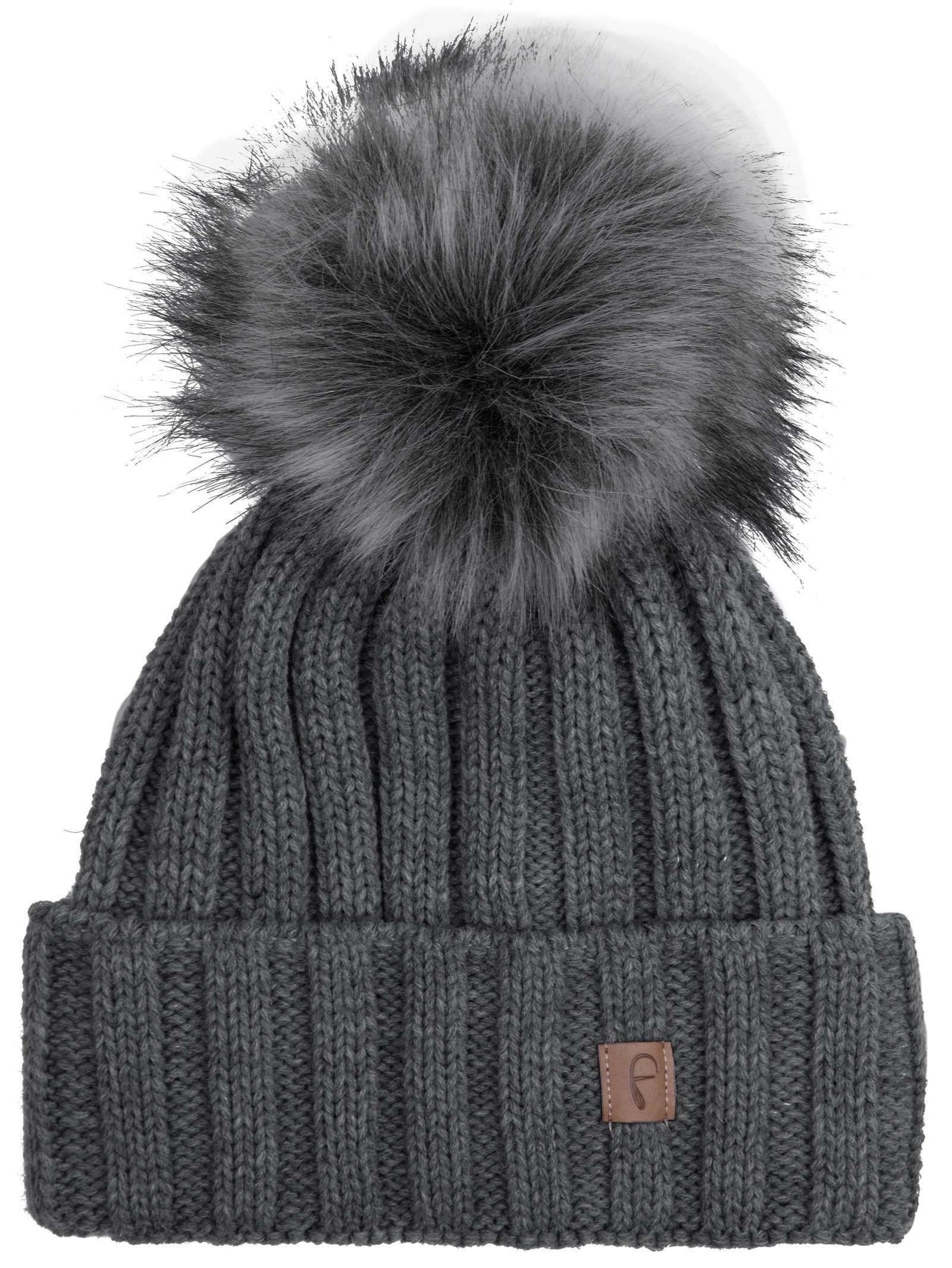 Faera Bommelmütze (1-St) Bommelmütze Wintermütze Herren Damen Unisex Fleecefutter Beanie