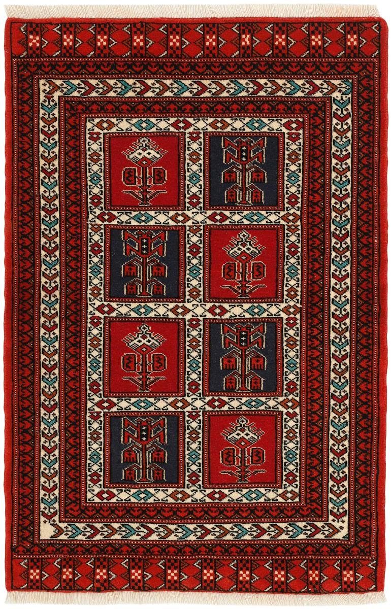 Orientteppich Turkaman 81x123 Handgeknüpfter Orientteppich / Perserteppich, Nain Trading, rechteckig, Höhe: 6 mm