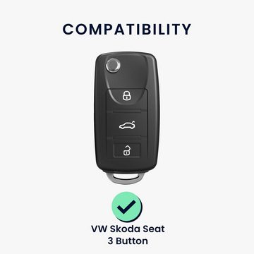 kwmobile Schlüsseltasche Autoschlüssel Hülle für VW Skoda Seat (1-tlg), TPU Schlüsselhülle