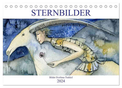 CALVENDO Wandkalender Sternbilder (Tischkalender 2024 DIN A5 quer), CALVENDO Monatskalender