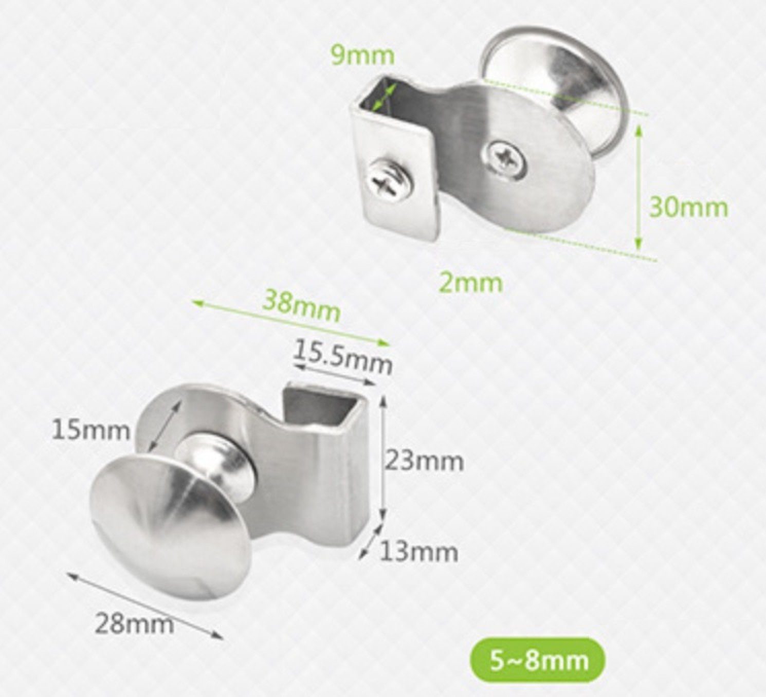 BAYLI Regal Glastürgriff l Vitrinengriff, Ziehgriff für Glastür - Befestigu günstig online kaufen