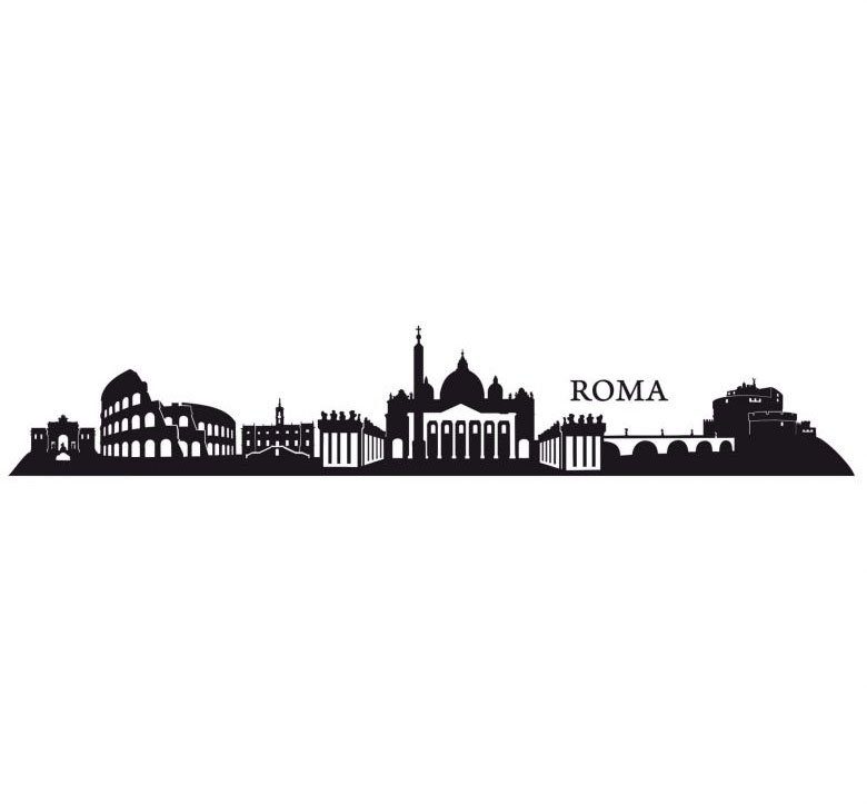 Wall-Art Wandtattoo XXL Stadt Skyline Roma 120cm (1 St)