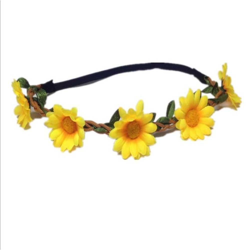 Jormftte Haarband Blumenkrone Girlande mit verstellbarem