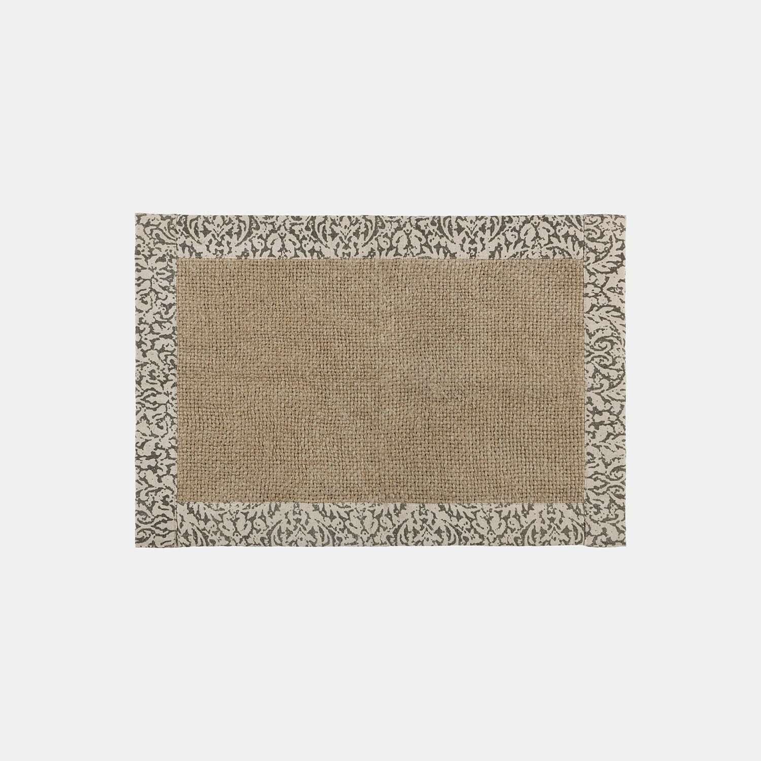 Mirabeau Badematte Badematte Falmont beige, Höhe 400 mm, 100% Leinen, Unterseite: Silikon