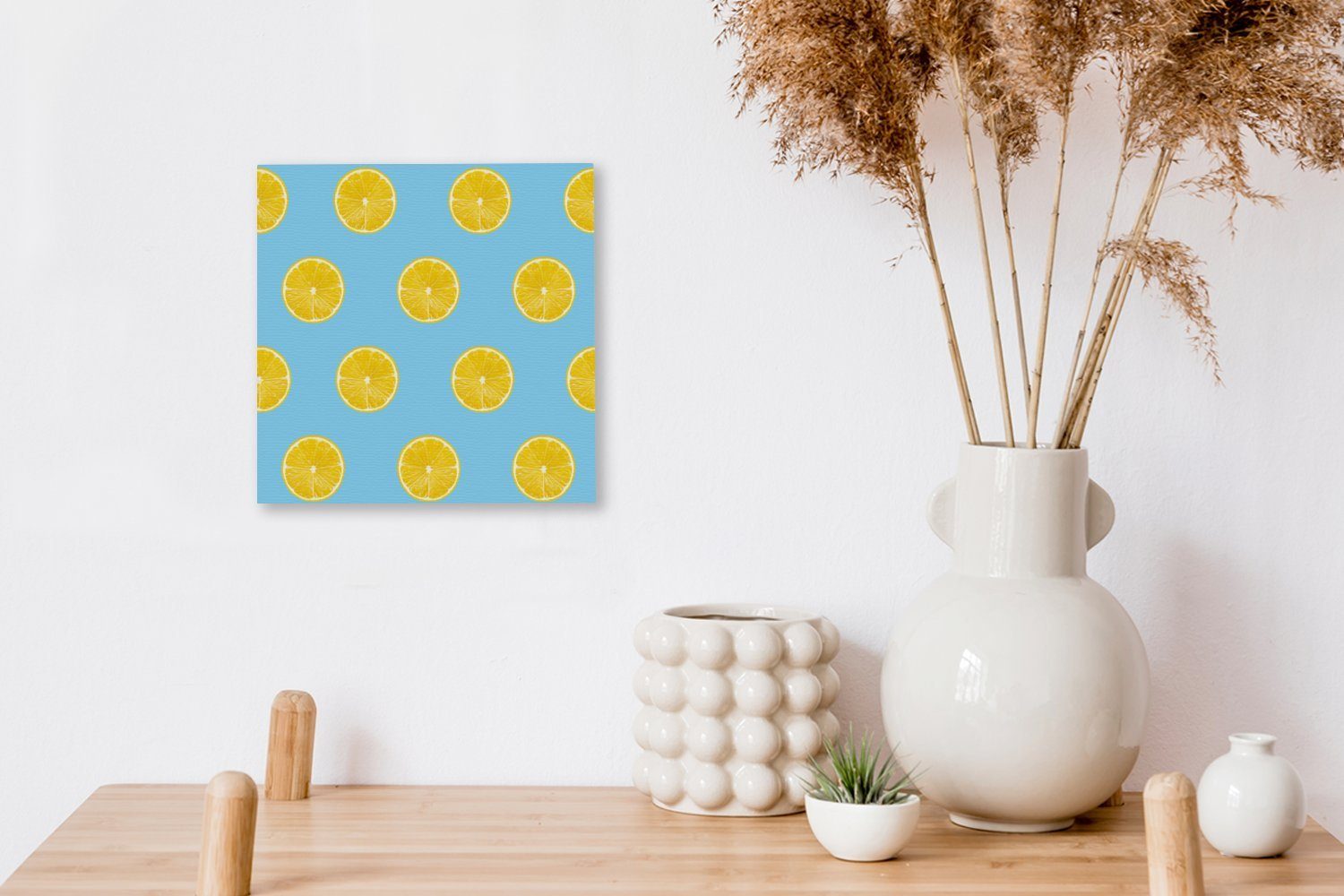 OneMillionCanvasses® Leinwandbild Zitrone - Leinwand für Bilder Muster (1 St), Schlafzimmer - Wohnzimmer Obst