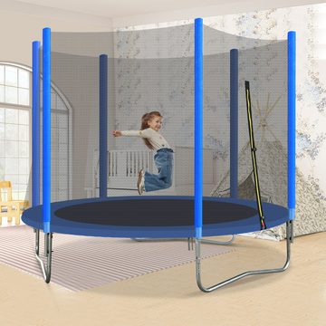 DOPWii Kindertrampolin Trampolin-Set,8ft verzinktem Stahl Runde Gartentrampolin, (1), KinderTrampolin für Geburtstag und Weihnachten,blau