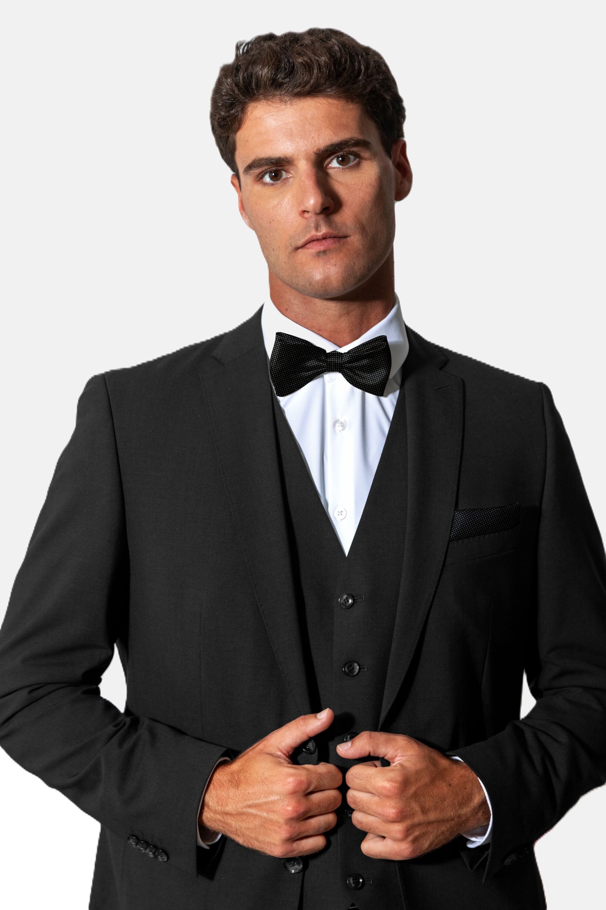 REAL GUYS by J.PLOENES Fliege mit elegantem Picoté-Tupfen