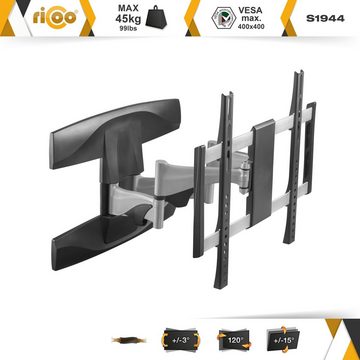 RICOO S1944 TV-Wandhalterung, (bis 65 Zoll, schwenkbar neigbar ausziehbar Fernseher Halter universal VESA 400x400)