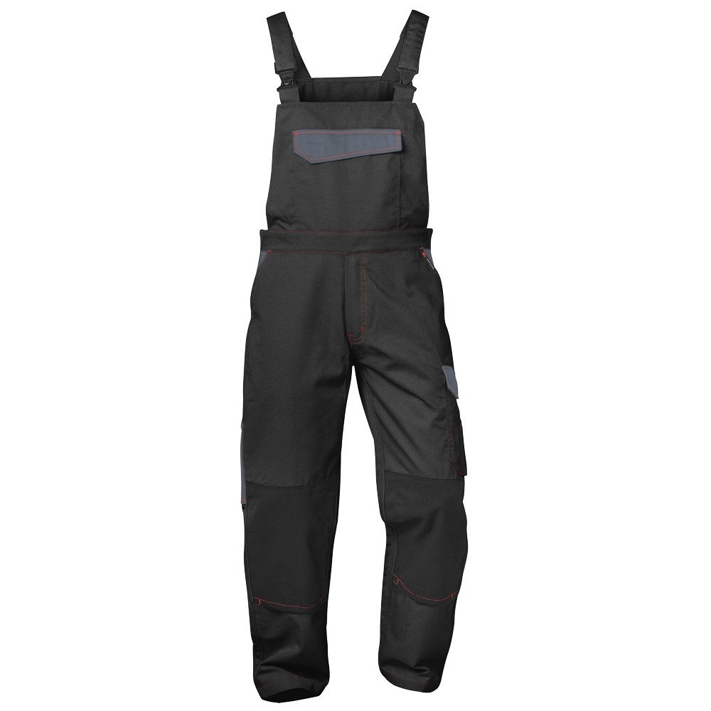 Craftland Schutzhose BEVEREN Twill Latzhose CRAFTLAND® Schwarz/Grau, 22471 Gr.58