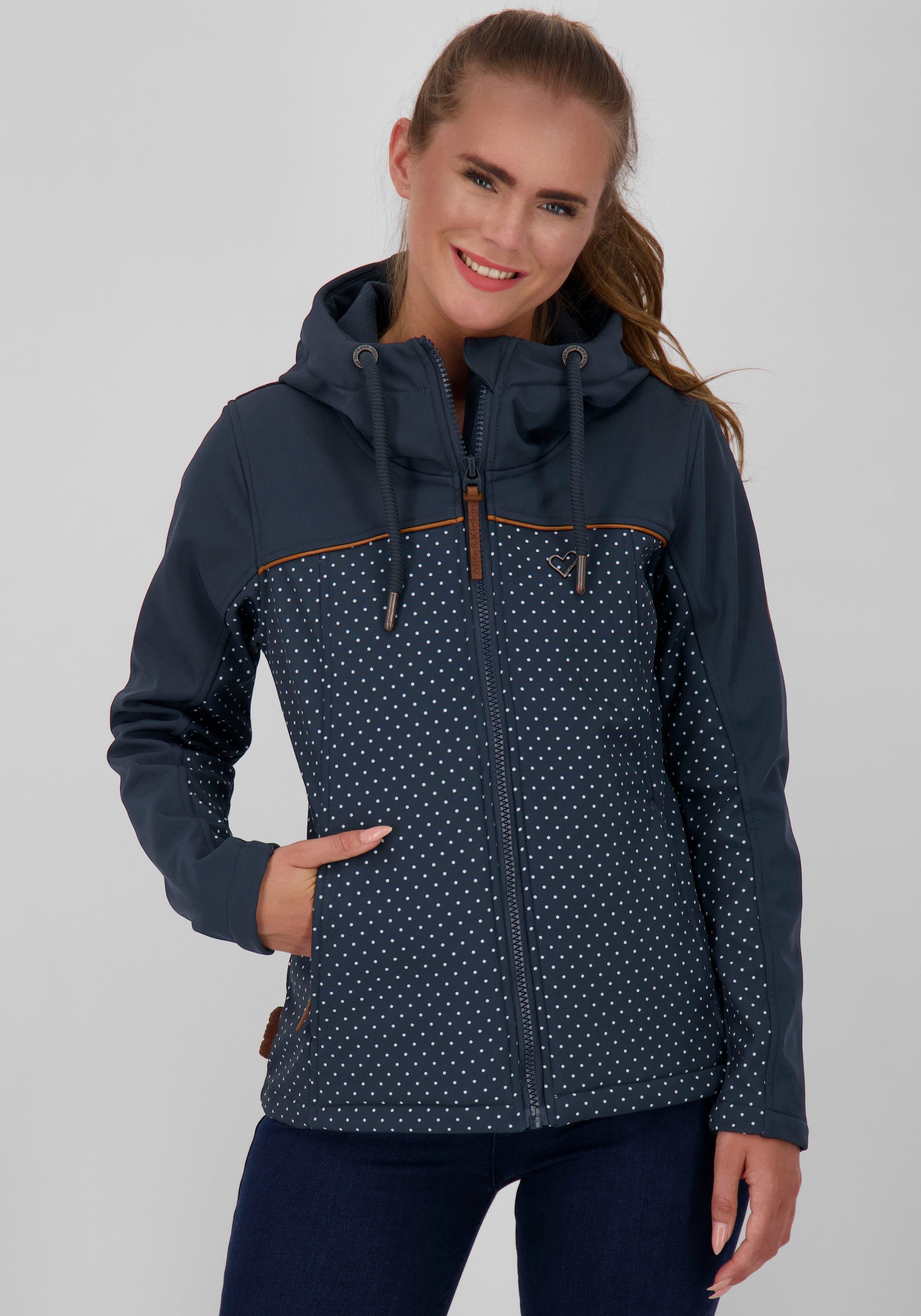 Alife & Kickin Softshelljacke »LoraAK B« kurze Kapuzen-Jacke mit Kordel und  schönen Kontrast-Details online kaufen | OTTO