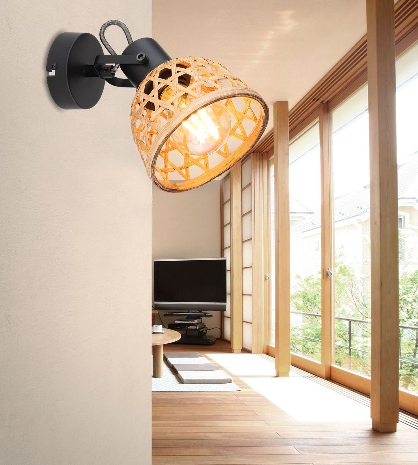 Globo Wandleuchte GLOBO mit Wohnzimmer Wandlampe Wandleuchte Innen Schalter