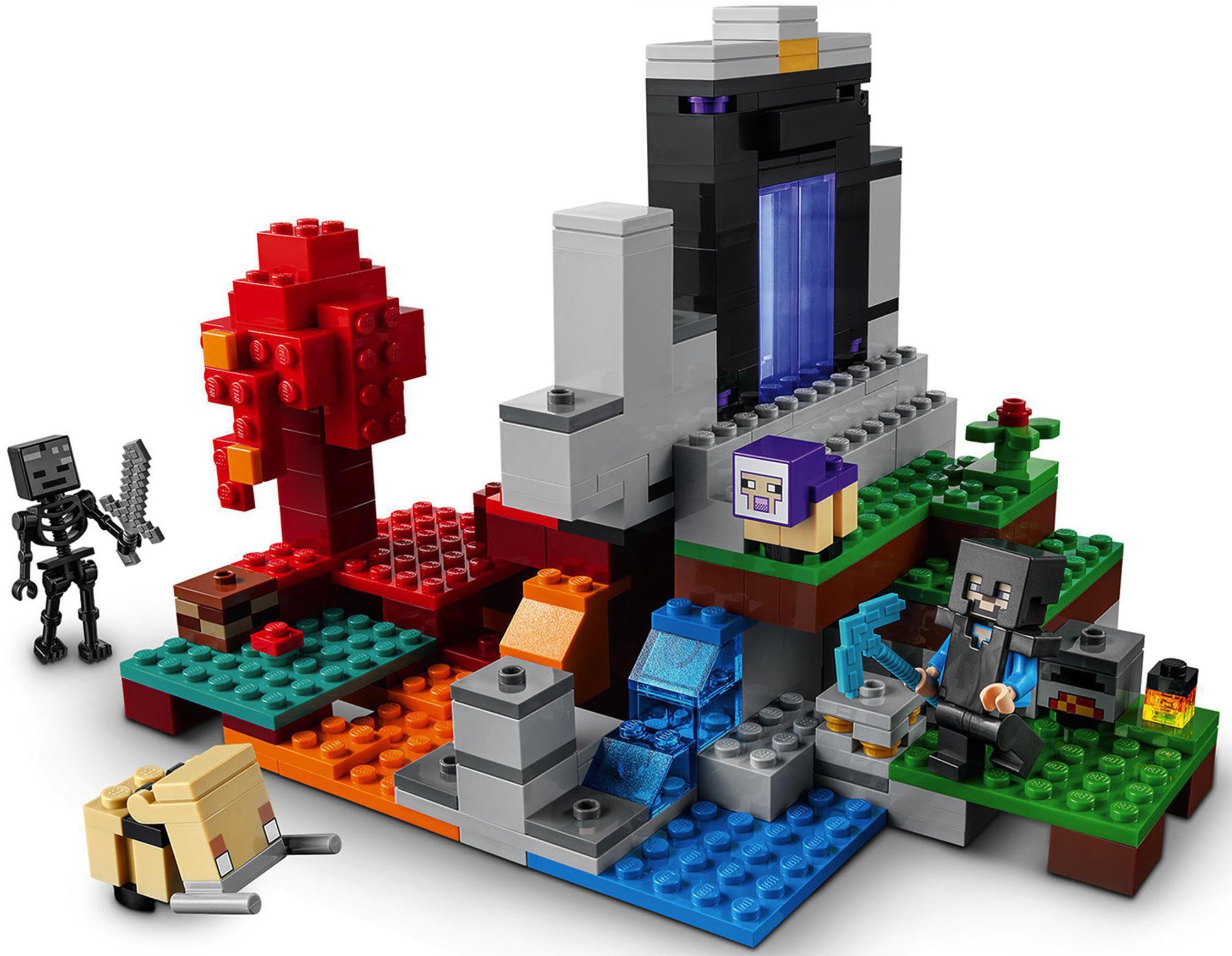 in LEGO® Europe (316 Minecraft™, Das LEGO® Made (21172), Portal zerstörte St), Konstruktionsspielsteine