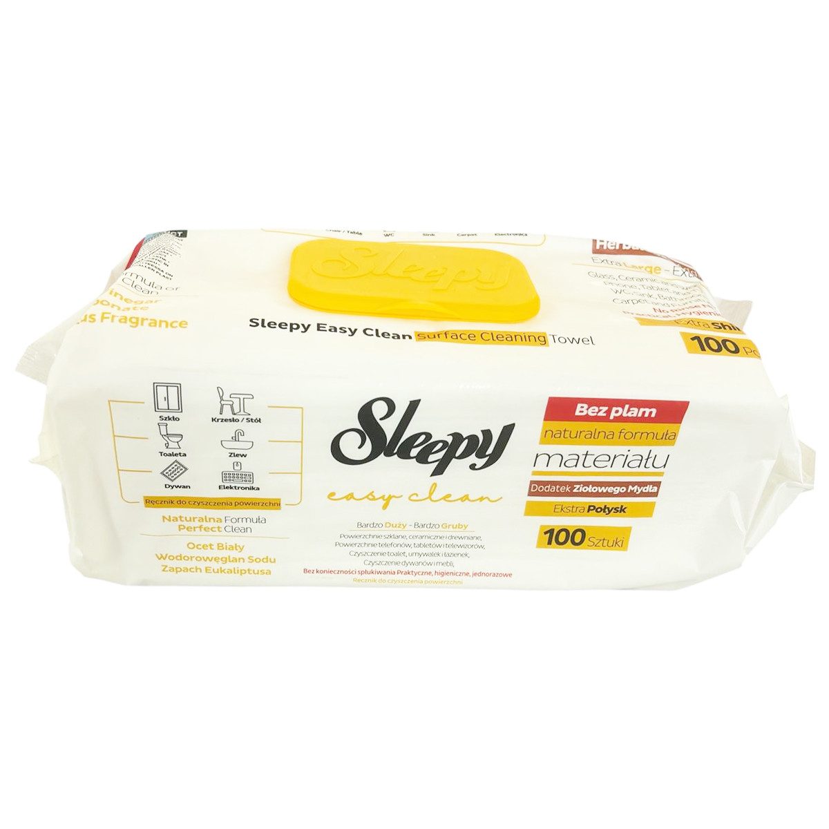 Sleepy Oberflächenreinigungstücher - Gelb (100 Tücher) Reinigungstücher