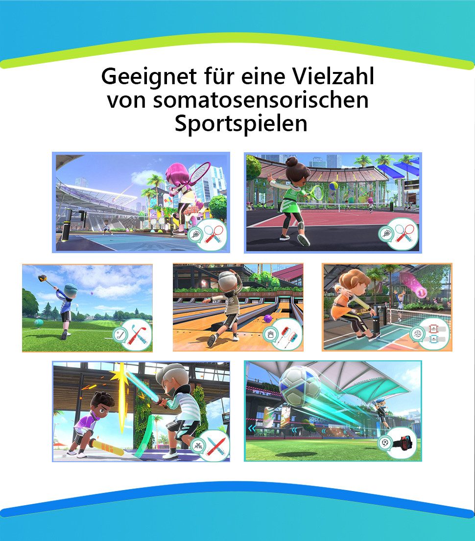 Kityhome Switch Controller, 18-in-1 Sportzubehör-Set für Nintendo Switch Sports Controller (Set, 18 St., für Nintendo Switch/OLED)