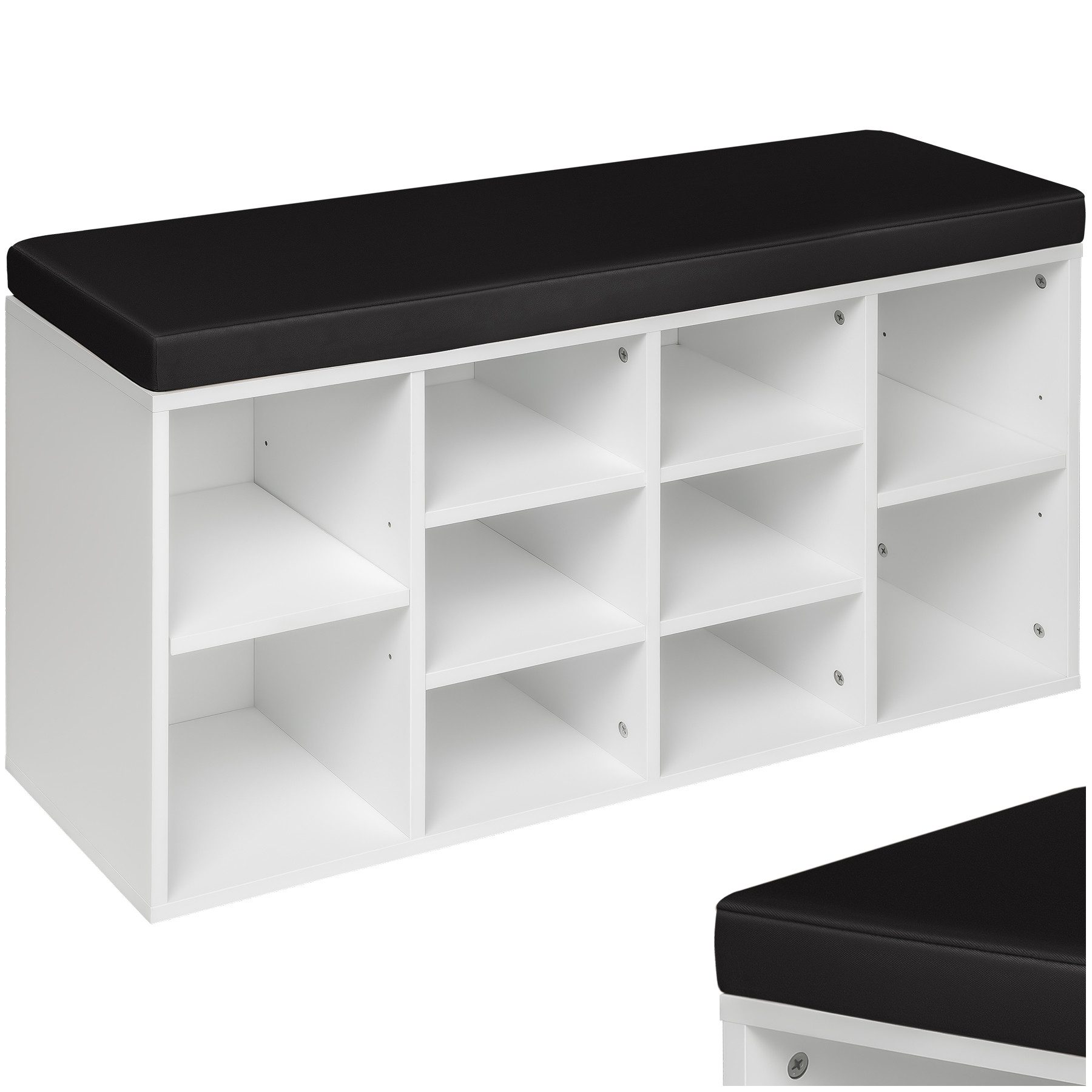 tectake Schuhschrank Schuhregal mit Sitzpolster 103,5x48x30cm günstig online kaufen