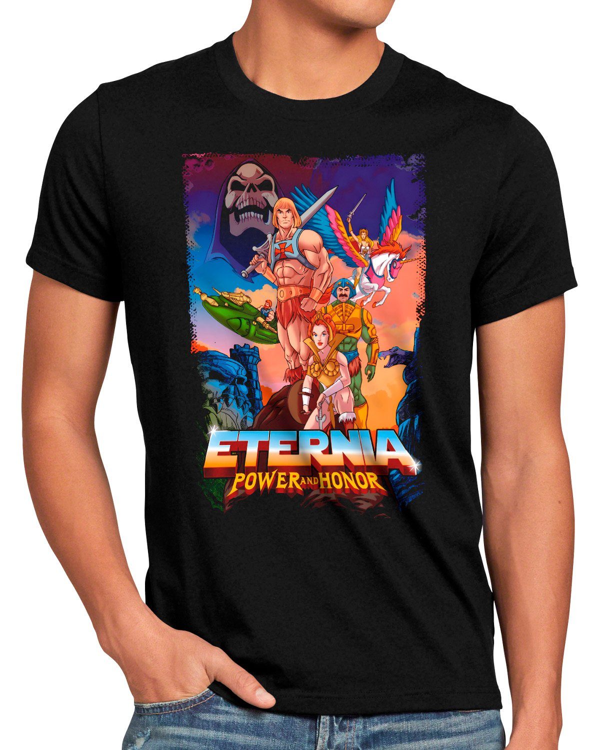 style3 Print-Shirt Herren T-Shirt Eternia Legacy he-man skeletor masters of the universe